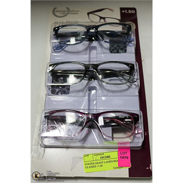 FOSTER GRANT LADIES READING GLASSES +1.50