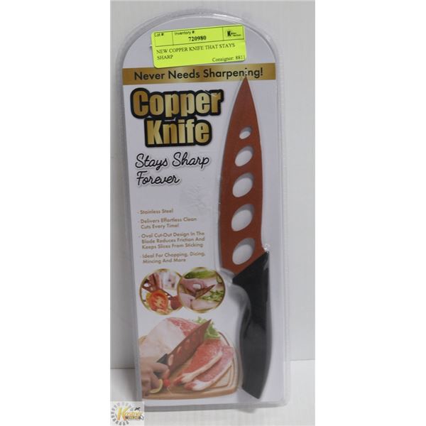 NEW COPPER KNIFE THAT STAYS SHARP