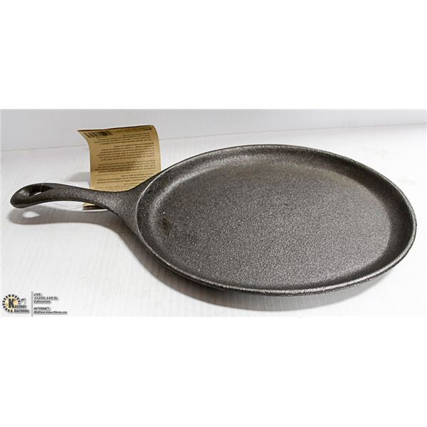 NEW OVAL PRE-SEASONED CAST IRON PAN