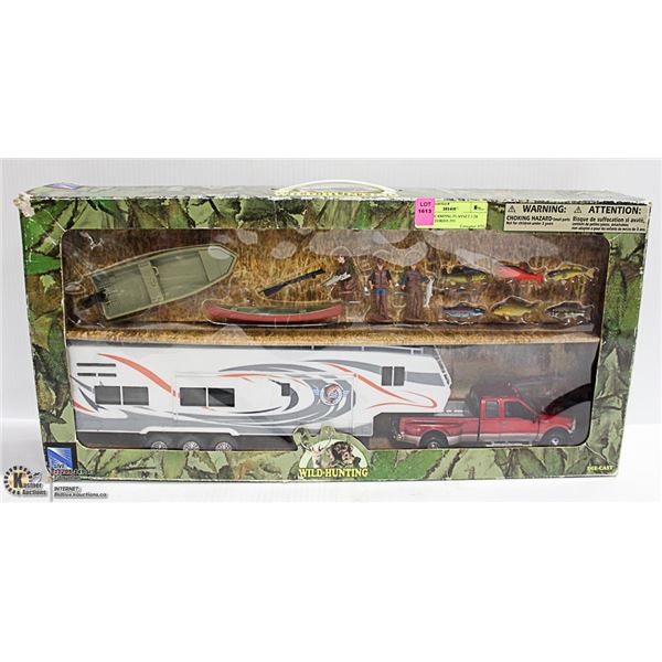 FISHING/CAMPING PLAYSET 1:24 DIECAST FORD F-350