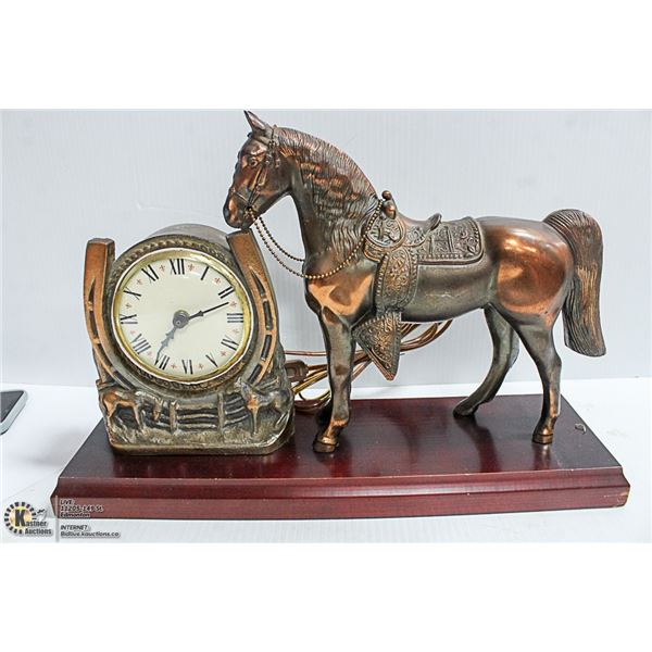 HORSE CLOCK WORKING. MADE BY SPARTUS