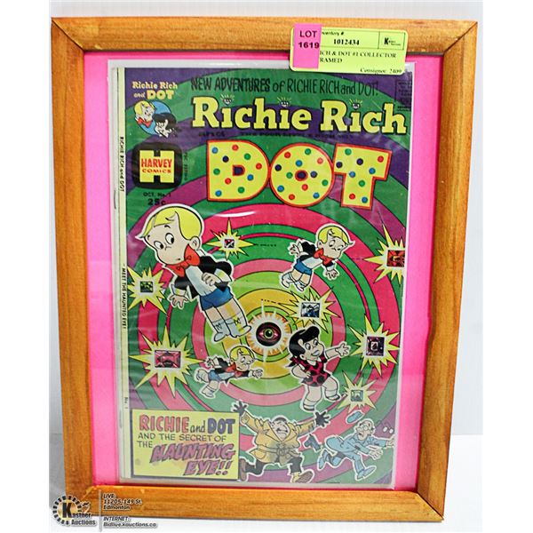 RICHIE RICH & DOT #1 COLLECTOR COMIC, FRAMED