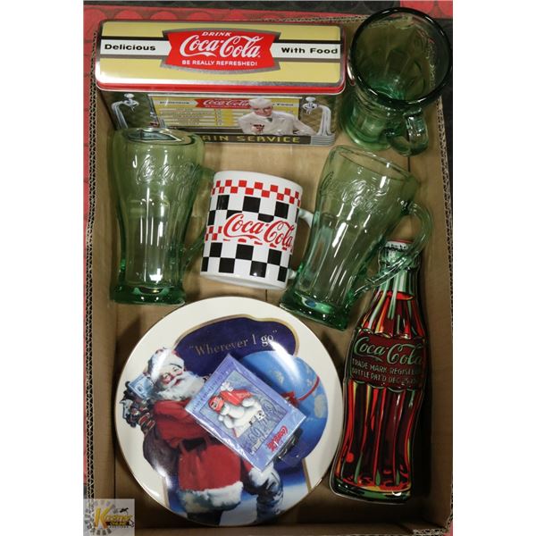 COCA-COLA COLLECTIBLE LOT: 3 MUGS & COFFEE MUG