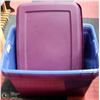 Image 1 : LOT OF 4 PLASTIC TOTES