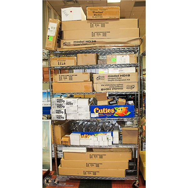 METRO RACK FILLED WITH ASSORTED NETWORKING