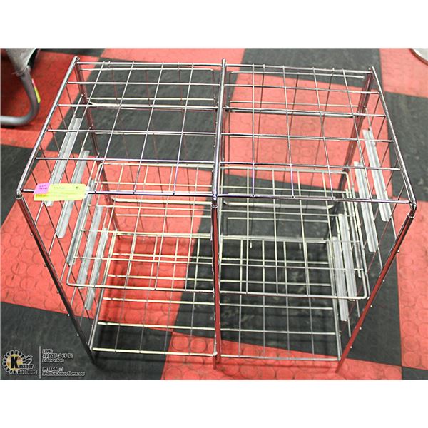 METAL 4 SQUARE ORGANIZING UNIT,SHELF OR CARRIER