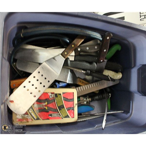 ESTATE TOOLS INCLUDES JUMPER CABLES, HAND TOOLS