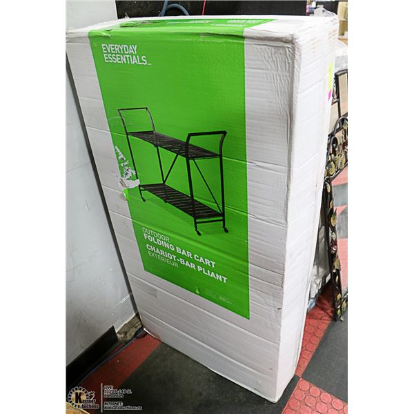NEW IN BOX FOLDING BAR CART