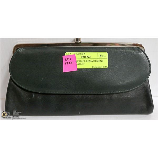 MICHAEL ROMA DESIGNS BLACK WALLET