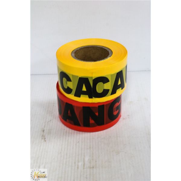 XL ROLLS OF DANGER & CAUTION TAPE