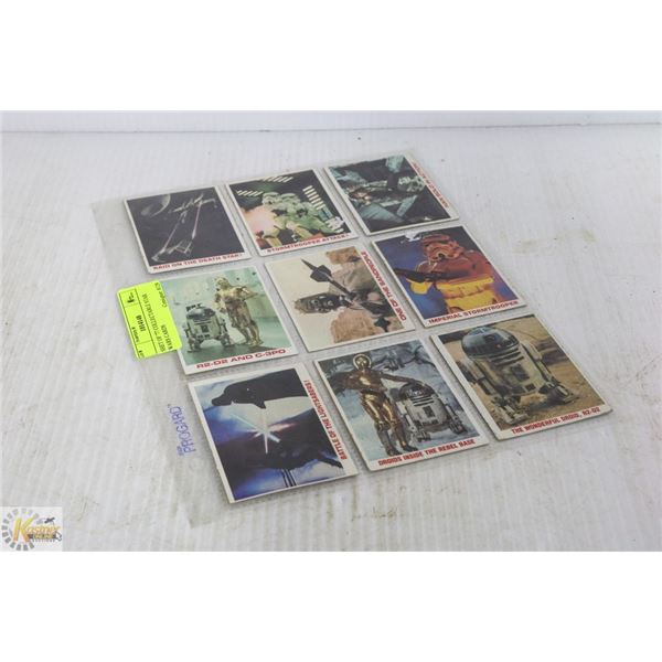 SHEET OF '77 COLLECTIBLE STAR WARS CARDS
