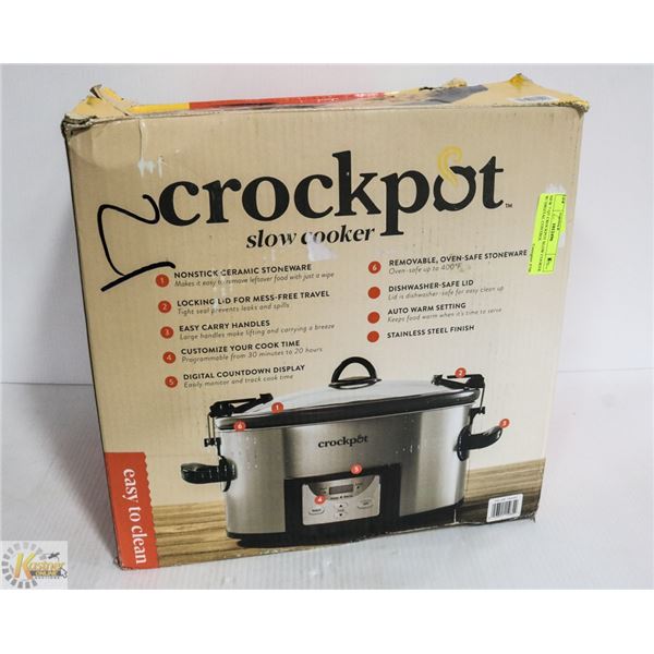 NEW 7 QT CROCKPOT SLOW COOKER W/ DIGITAL CONTROL