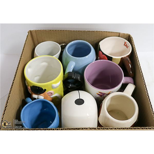 MISCELLANEOUS COLLECTIBLE CERAMIC MUGS:  TAZ,