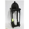 Image 1 : LARGE WROUGHT IRON CANDLE LANTERN (BATTERY
