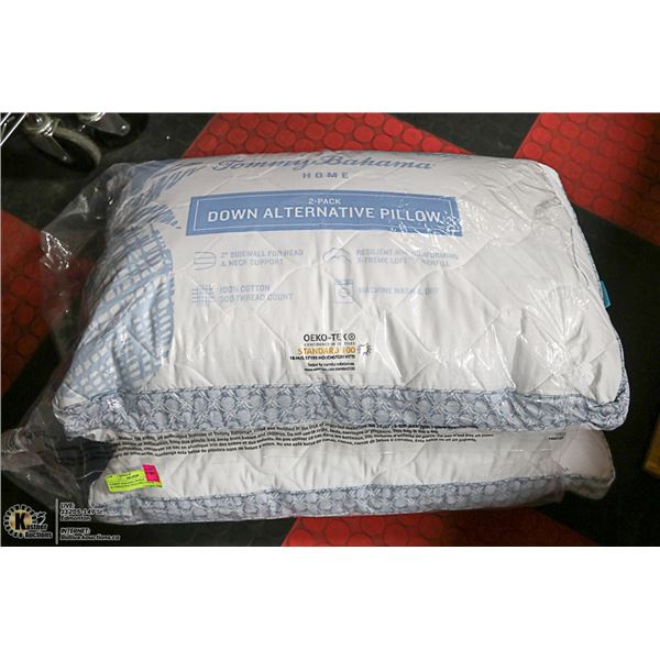 TOMMY BAHAMA DOWN ALTERNATIVE PILLOWS 2 PACK