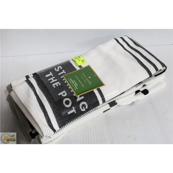 KATE SPADE 6 PACK KITCHEN TOWELS 17" X 28" EACH