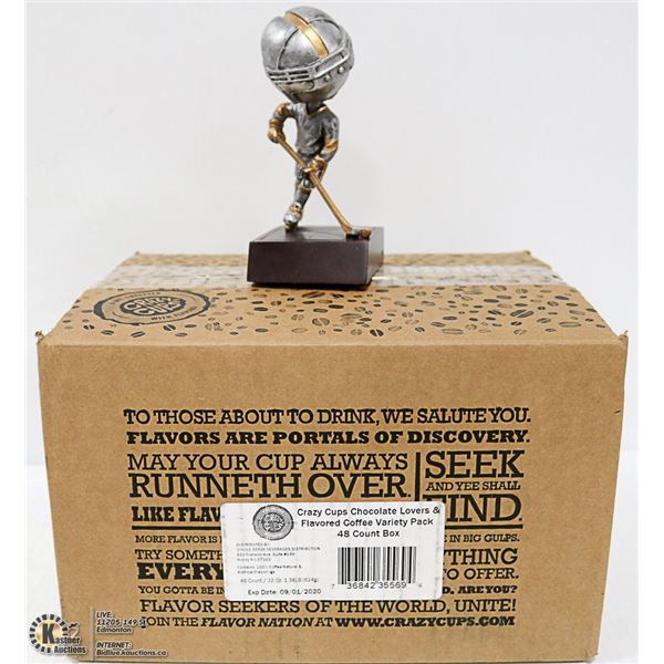 LOT OF 4 MINI HOCKEY BOBBLE HEAD TROPHIES