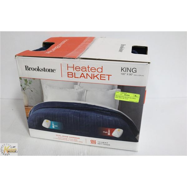 BROOKSTONE HEATED BLANKET SIZE: KING 100" X 90"