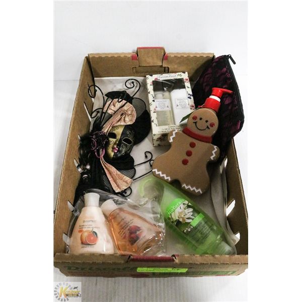 FLAT W/ NEW PRODUCTS INCLS WALL-MOUNT FACE MASK