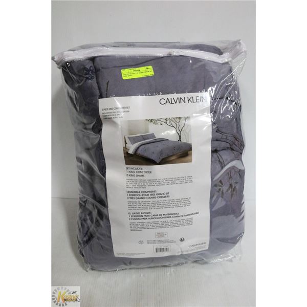 CALVIN KLEIN 3 PC COMFORTER SET SIZE: KING