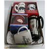 Image 1 : BOX W/ NEW TIM HORTONS TRAVEL MUGS & CUPS