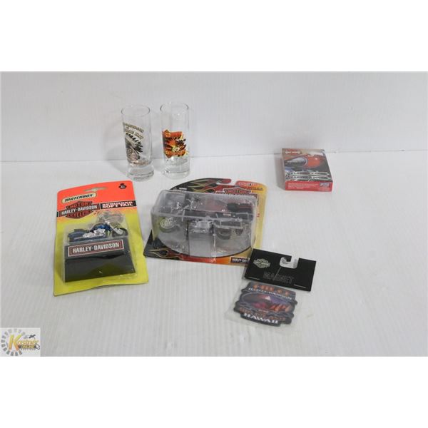 BOX W/ NEW OFFICIAL HARLEY-DAVIDSON COLLECTIBLES