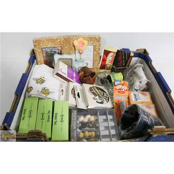 FLAT W/ LOT OF NEW ITEMS INCL. SOAP BARS, MARY KAY