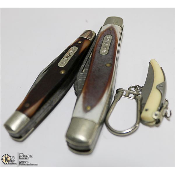 3 POCKETKNIVES OLD TIMER JR & SR PLUS MINI