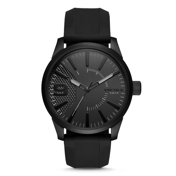 NEW DIESEL BLACK DIAL SILICONE BAND MSRP $225