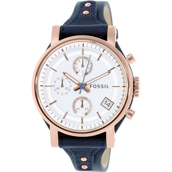 NEW FOSSIL 38MM TRIPLE CHRONO WHITE DIAL MSRP $245
