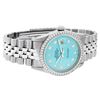 Image 9 : Rolex Mens Stainless Steel Blue Diamond 36MM Oyster Perpetaul Datejust