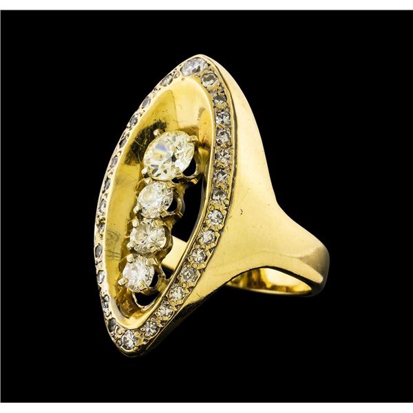 1.73 ctw Diamond Ring - 14KT Yellow Gold