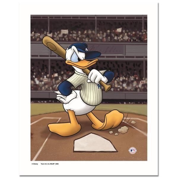 "Donald at the Plate (Yankees)" Numbered Limited Edition Giclee licensed by Disn