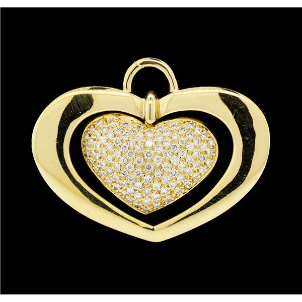 1.56 ctw Diamond Pendant - 18KT Yellow Gold