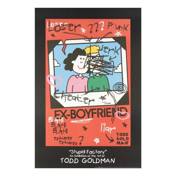  Ex-Boyfriend  Collectible Lithograph Hand Signed by Renowned Pop Artist Todd Go