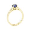 Image 4 : 1.28 ctw Blue Sapphire and Diamond Ring - 14KT Yellow Gold