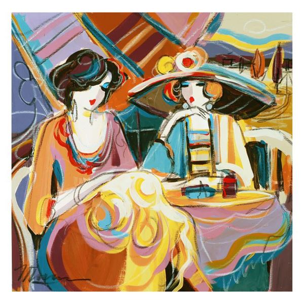 Isaac Maimon, "Girl Moments" Original Acrylic Painting, Hand Signed with Certifi