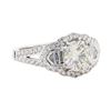 Image 1 : 1.50 ctw Diamond Ring - 18KT White Gold