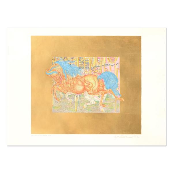 Guillaume Azoulay, "Manege" Limited Edition Hand Colored Etching with Hand Laid