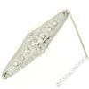 Image 9 : Art Deco Platinum 6.00 ctw Old European and Mine Cut Diamond Filigree Brooch