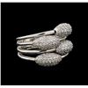 Image 1 : 14KT White Gold 0.59 ctw Diamond Ring