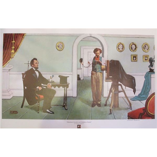 Norman Rockwell "Abraham Lincoln & M. Brady"