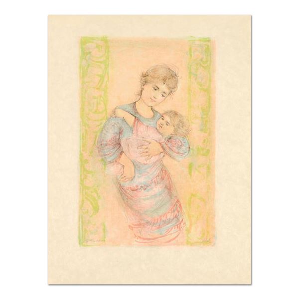 Edna Hibel (1917-2014),  Fair Alice and Baby  Limited Edition Lithograph on Rice