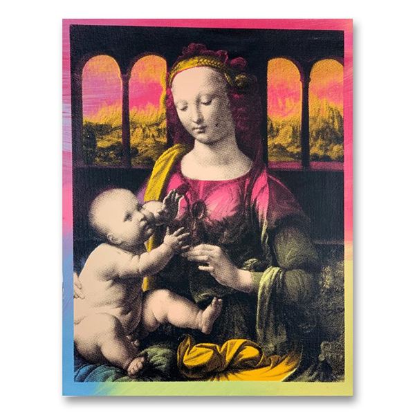 Steve Kaufman (1960-2010),  Madonna and Baby Jesus  Hand Signed and Numbered Lim