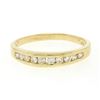 Image 1 : 14k Solid Gold 0.28 ctw 10 Round Brilliant Cut Channel Diamond Ladies Band Ring