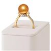 Image 3 : 10.0mm to 10.0mm Dark Golden South Sea Cultured Pearls and 0.65 ctw Diamond 18K