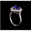 Image 4 : 14KT White Gold 3.25 ctw Tanzanite and Diamond Ring