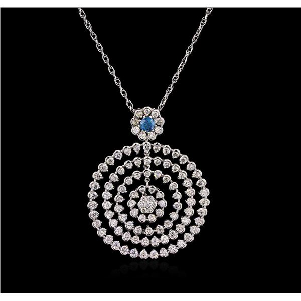 5.32 ctw Diamond Pendant With Chain - 14KT White Gold
