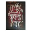 Image 1 : Mark Kostabi, "Scarlet Rapture" Mixed Media Original Painting; Hand Signed, with