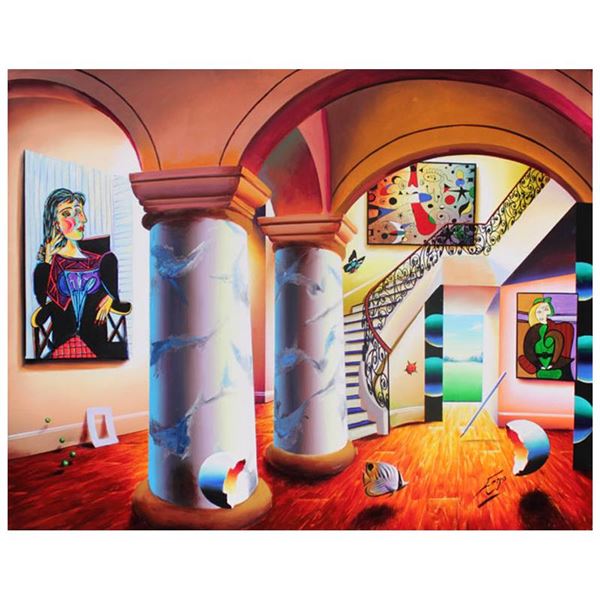 Ferjo, "Majestic Splendor" Original Painting on Canvas, Hand Signed with Letter